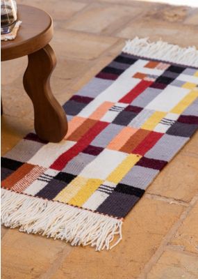 Handwoven Doormat: Geometric Pattern
