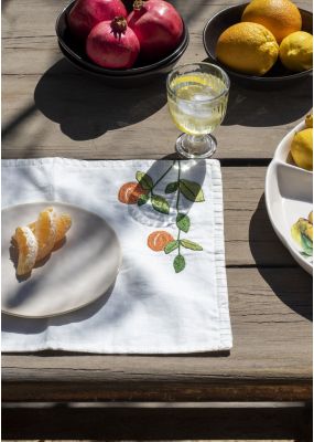 Oranges Embroidered Placemat 
