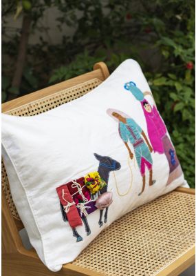 Traditional Levantine Countryside Cushion Cover