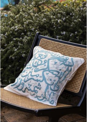 Children’s Folk Song Calligraphy Cushion Cover: Spin, Sugar Bowl