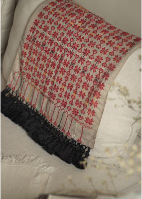 Blossom Hand-Embroidered Shawl