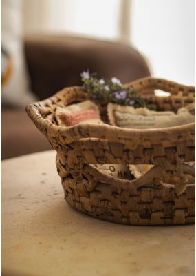 Handwoven Flared Basket 