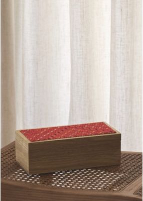 Wooden Mirror Box with Traditional Embroidery