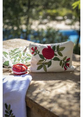 Pomegranate Embroidered Pouch 