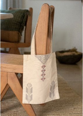 Embroidery Art Coloring Tote Bag