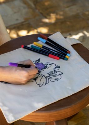 Black Iris Coloring Tote Bag