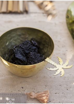 The Palm Hammered Metal Bowl