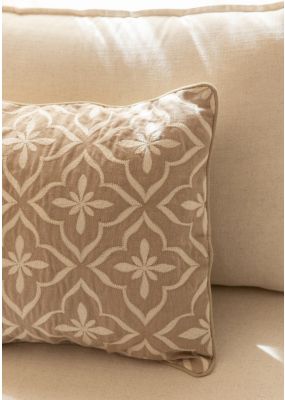 Geometric Embroidered Cushion Cover