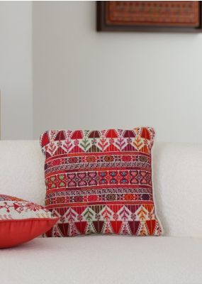 Triangles Embroidered Cushion