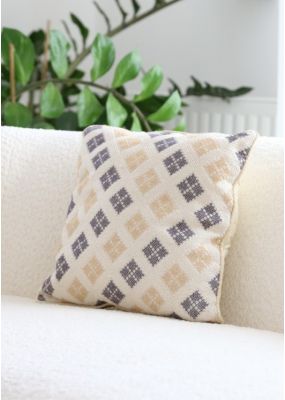 Geometric Embroidered Cushion