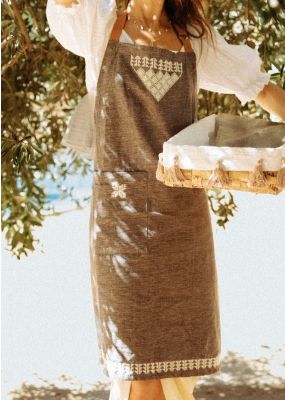 Hand-Embroidered Apron