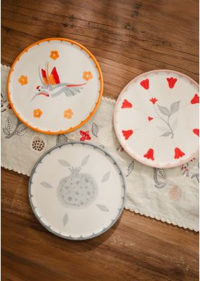 صحن سيراميك مزخرف يدوياً