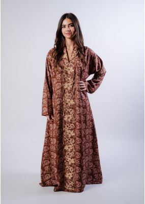 Talia Dress with Beige Embroidery