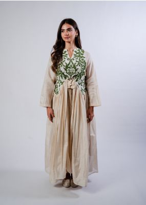 Karma Dress with Green Embroidery