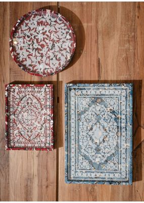 Wooden Tray with Decoupage & Engraved Plexi Cover