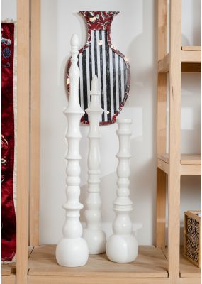 White Wooden Minaret Floor Stand