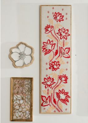 Floral Embroidered Wall Hanging