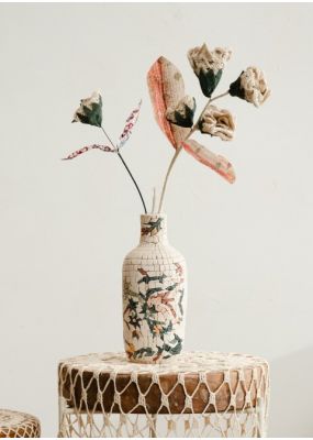 Mosaic Stone Clay Vase