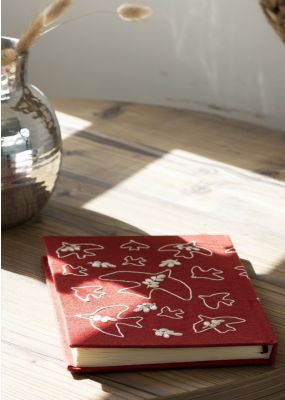Flying Birds Embroidered  Large Notebook