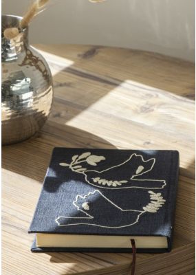 Flying Doves Embroidered Large Notebook 