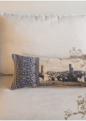 Jordan Heritage Cushion Cover with Blue Embroidery