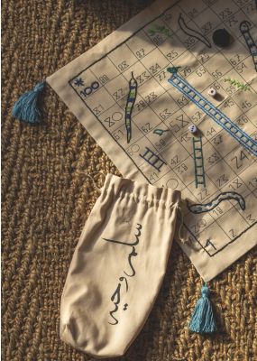 Snakes and Ladders Game Set with Embroidery 