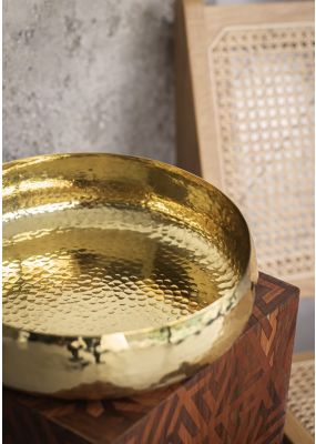 Hammered Metal Deep Plate 