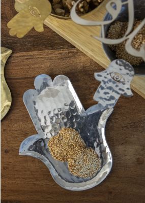 Khamsa Hammered Metal Plate