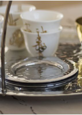 Hammered Metal Tea Plate