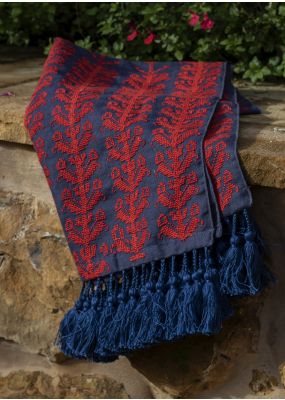 Arabian Jasmine Hand-Embroidered Shawl 