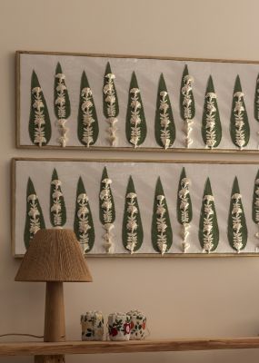Cypress Trees Embroidered Wall Hanging