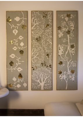 Hammered Metal Wall Hanging - Frameless