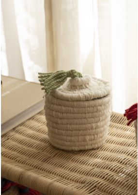 Small Handwoven Wool Basket