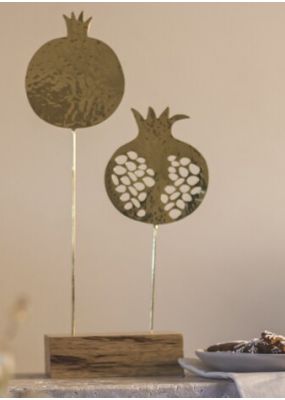 Double Pomegranate Decorative Stand